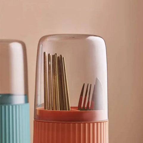 3 Grid Cutlery Organizer With Lid