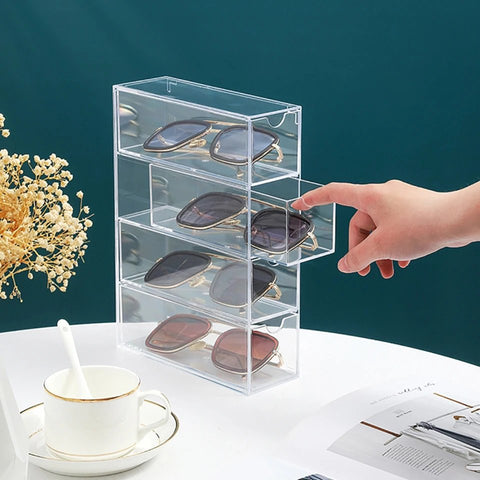 4 Layers Acrylic Glasses Storage Box
