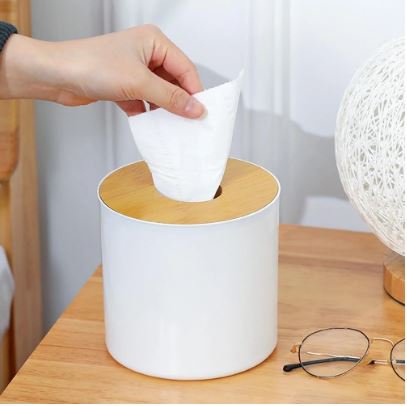 Wooden Cover Plastic Tissue Holder