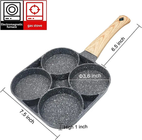 Nonstick Four Portion Frying Pan