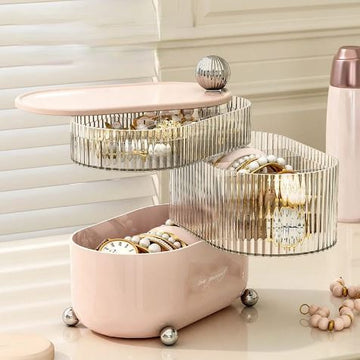 3 Layers Rotation Cosmetics Make-up Container Storage. (Premium Quality)