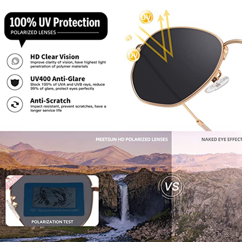 Unisex Metal Frame Sunglasses